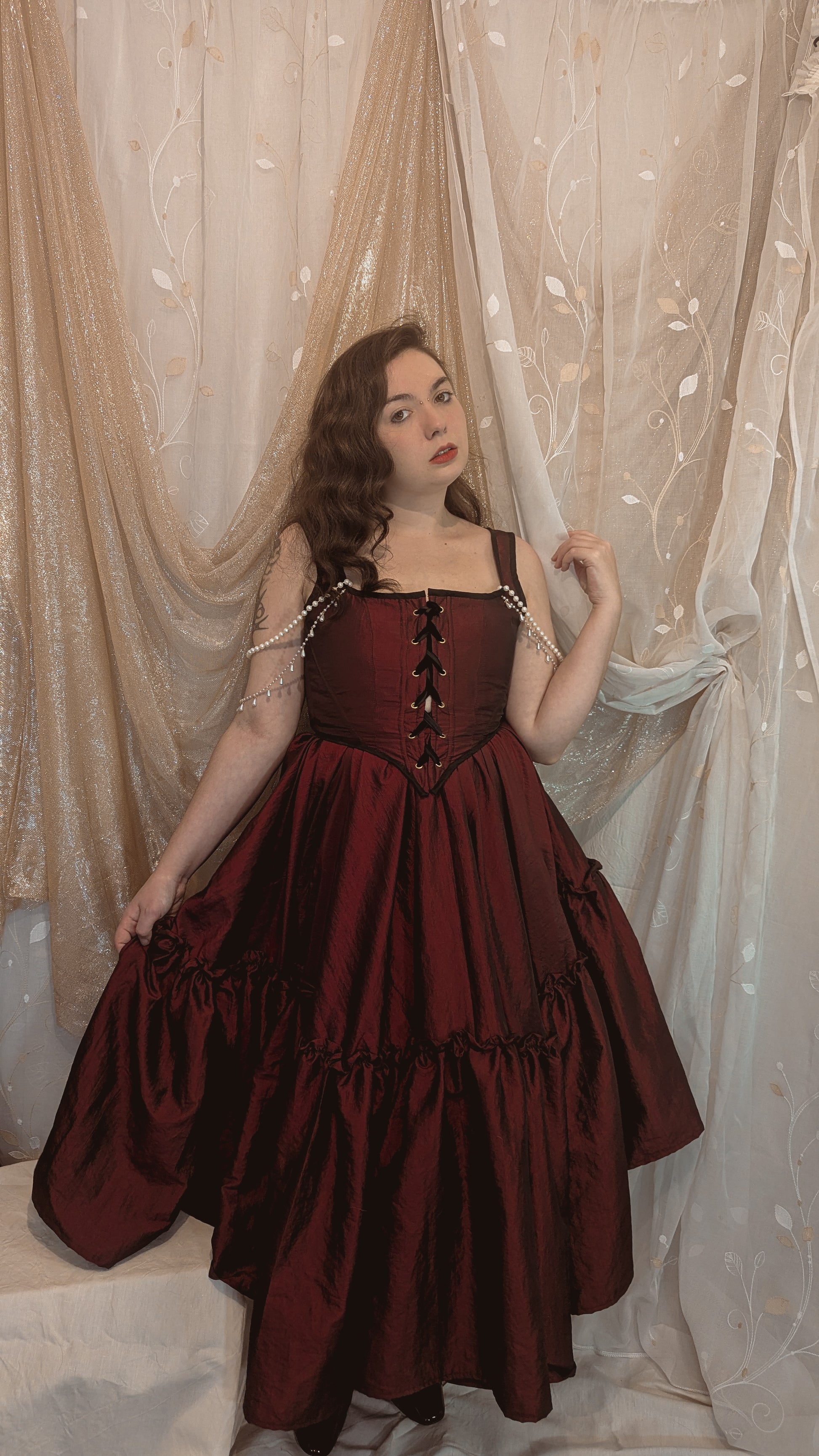 robe amour fait sur mesure artisanale corset et jupe face 