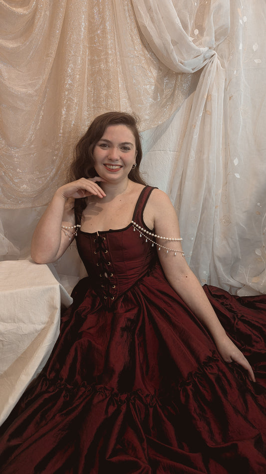 robe amour fait sur mesure artisanale corset et jupe face 