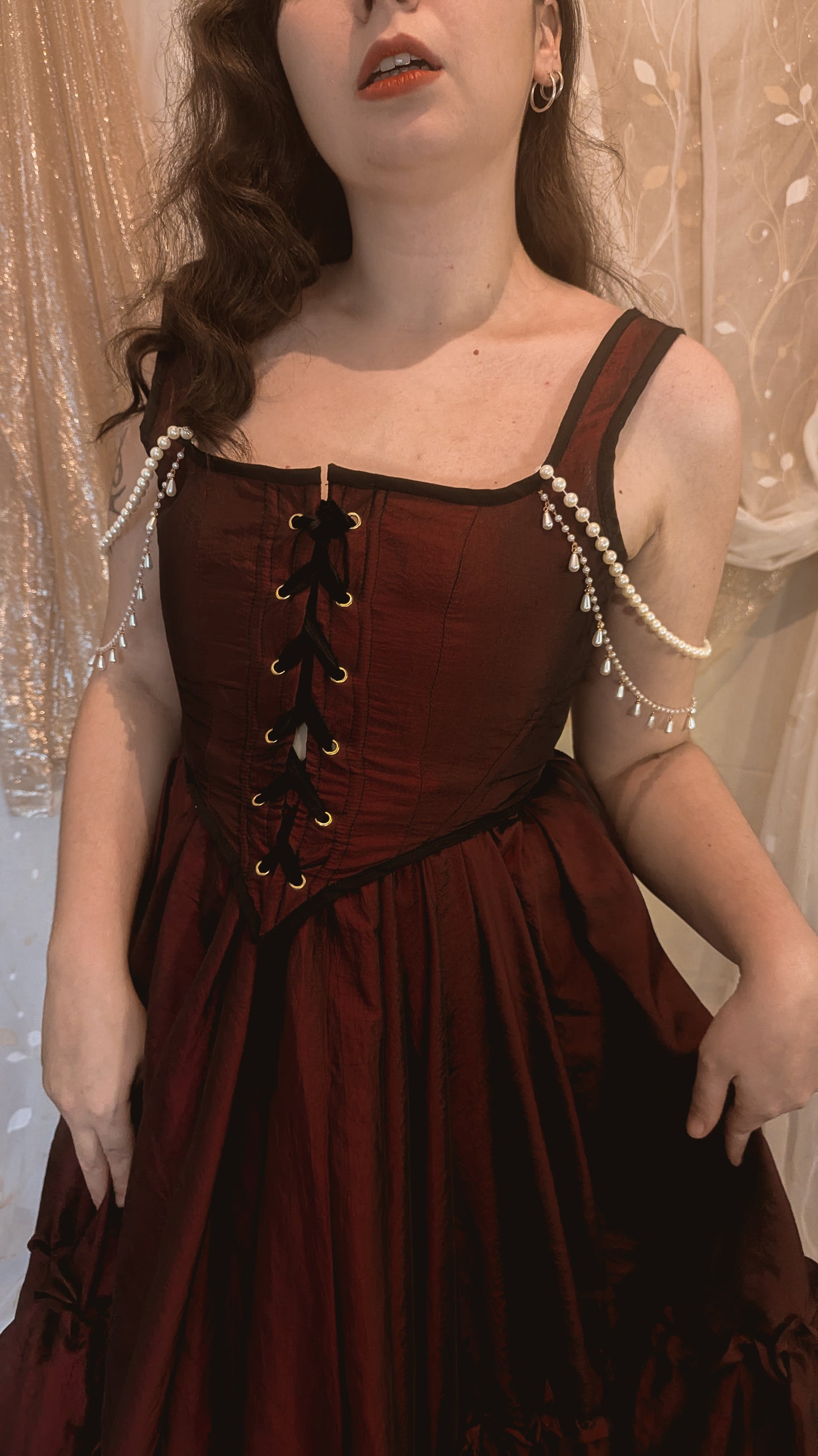 robe amour fait sur mesure artisanale corset et jupe face 