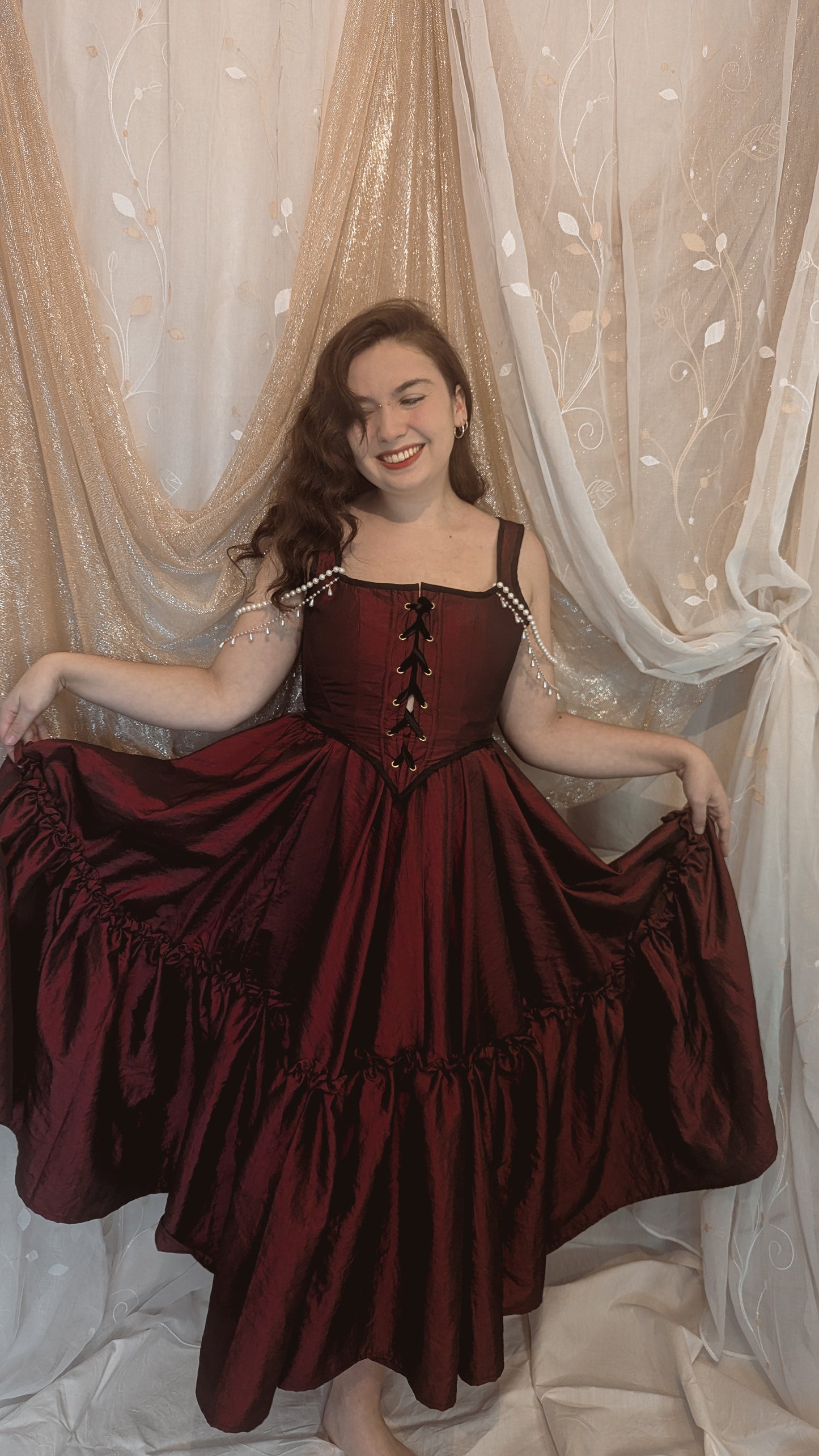 robe amour fait sur mesure artisanale corset et jupe face 